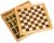 Spiele Set Schach, Dame, Mühle 34x34 cm Holz