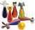 Kegelspiel mit Stofffiguren