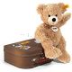 Teddy Fynn 28 cm beige m Koffer