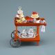 Servierwagen Kaffee und Kuchen