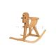 Schaukelpferd Holz mit Lehne