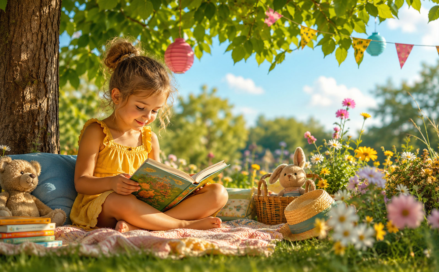 Unterm Baum im Sommer ein Buch lesen