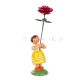 Blumenkind mit roter Dahlie