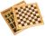 Spiele Set Schach, Dame, Mühle 34x34 cm Holz